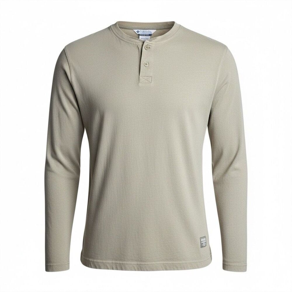 Columbia Men’s XXL Big & Tall Tan V-Neck Sweater Long Sleeve Stretch
